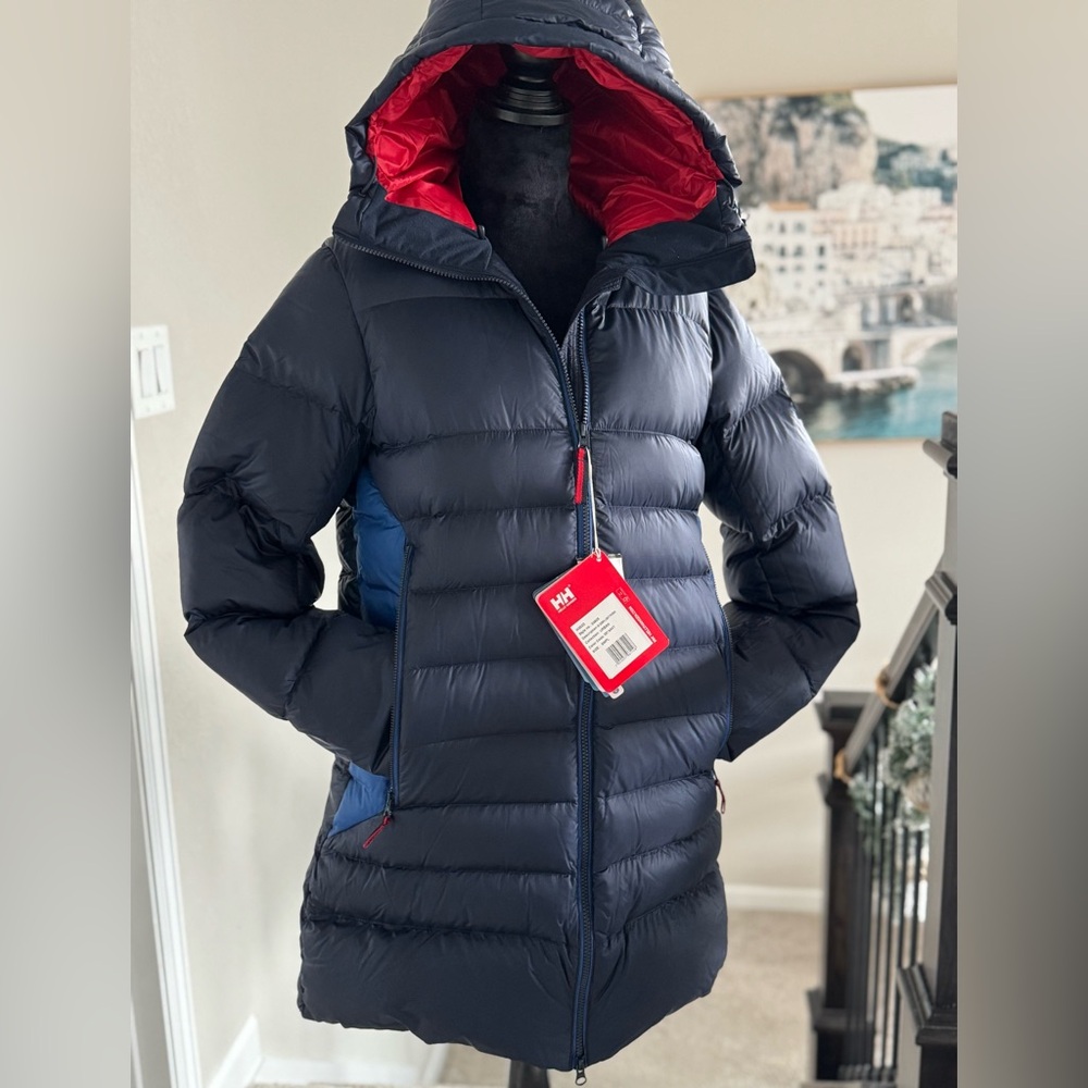 New! Helly Hansen RWB Down Parka in Navy size M